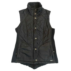 PrAna Quilted Zippered Pockets Snap Button Closure Vest Size Small‎